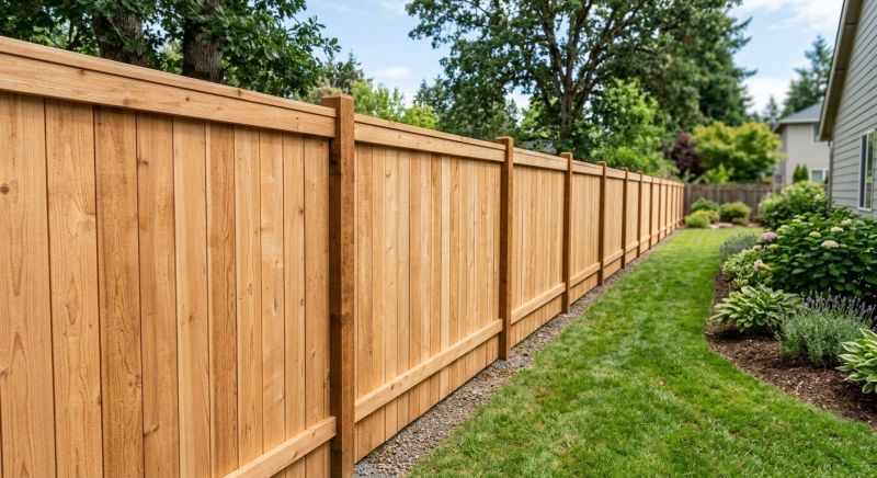 Wood Plank Fence Installation in Sacramento, CA