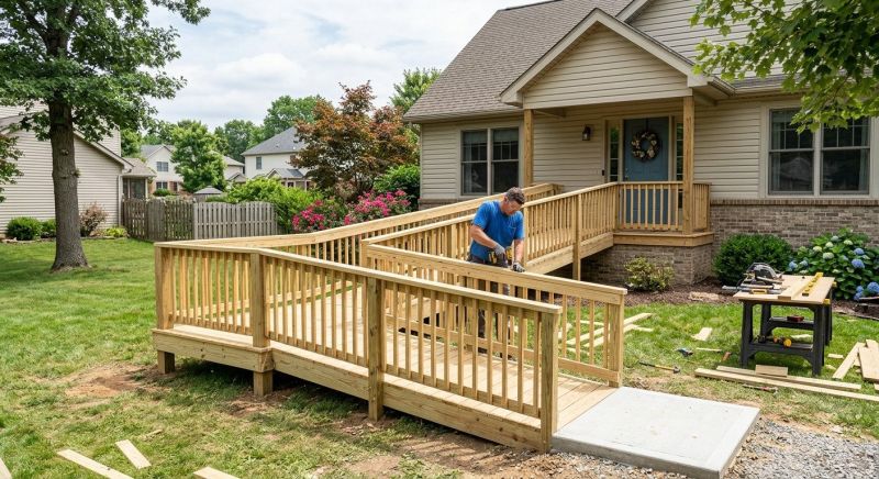 Wood Ramp Installation in Kansas City, KS